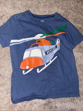 3/$15! Boys 5t 5a Carter's Helicopter Graphic Tee short sleeve shirt 5t 5a kids